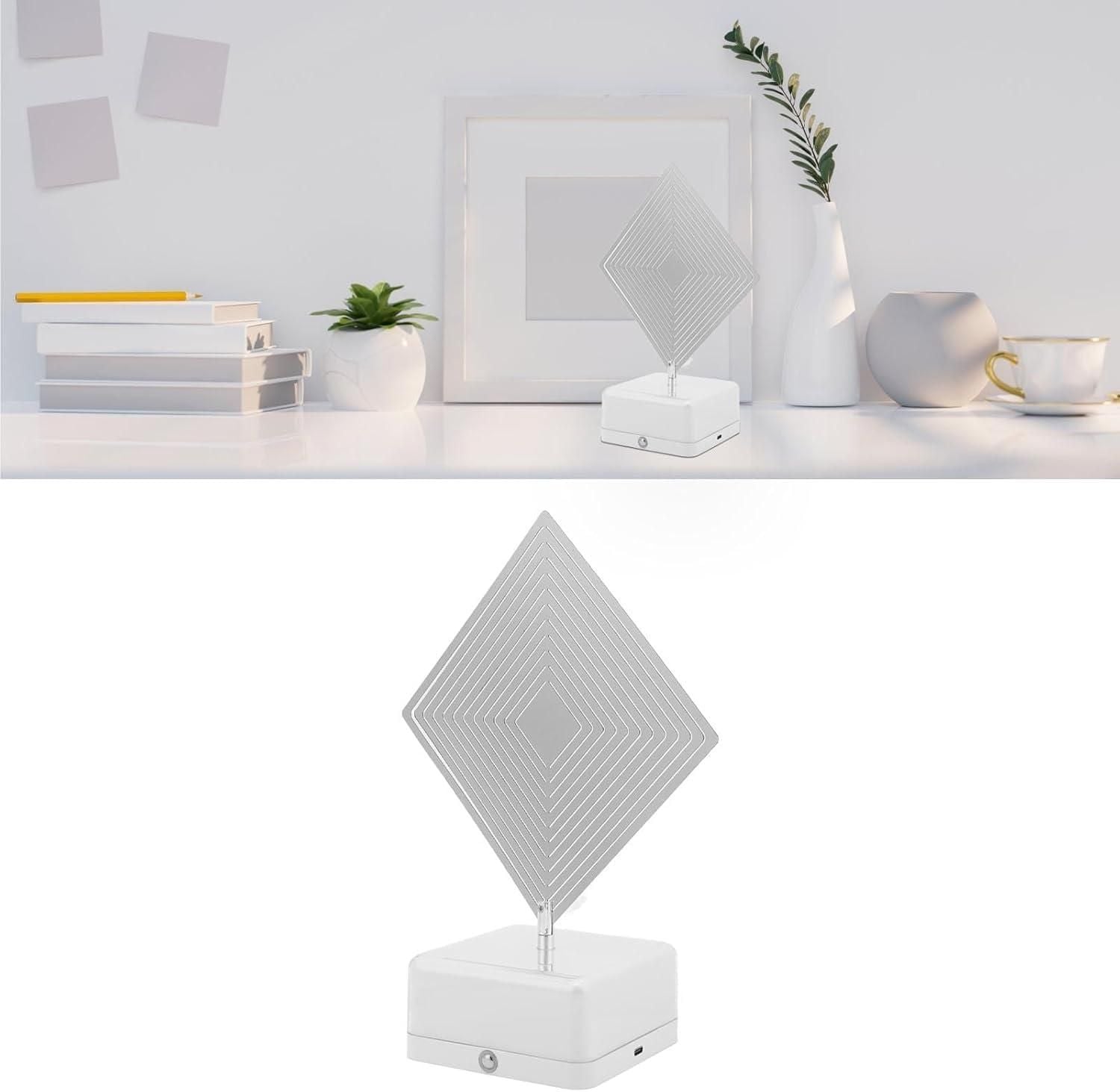 3D 360 Rotating Square Night Light